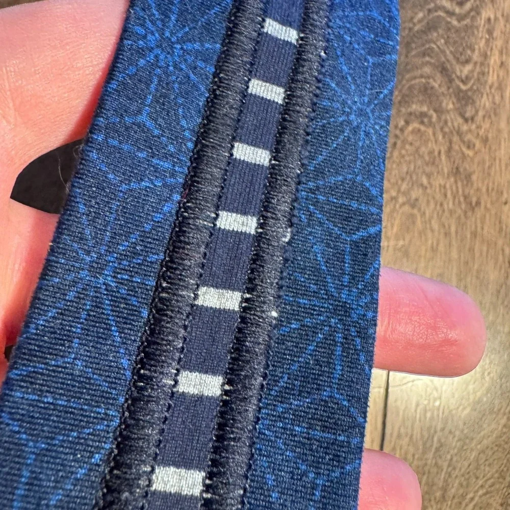 Lululemon‎ Sport Headband Blue Fly Away Tamer Logo
